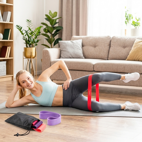 Bande de résistance Lyvae utilisée pour un exercice de jambes