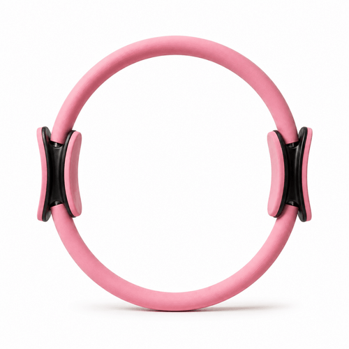 Anneau de Pilates Lyvae rose (magic circle) sur fond blanc